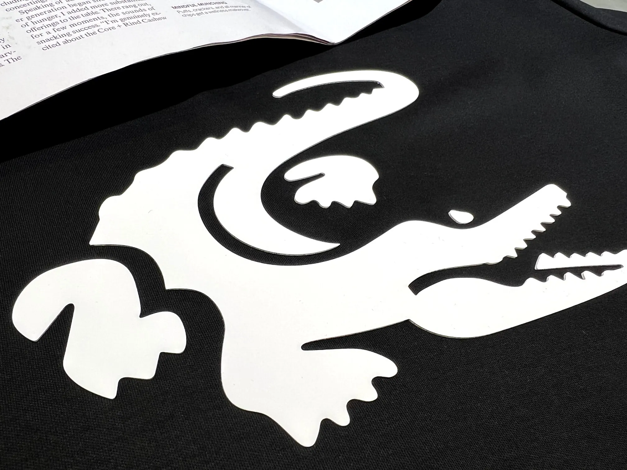 2026 New Arrival spring and summer mercerized cotton 200g short-sleeved T-shirt logo: LACOSTE Process: silicone Color: black/white Sizes: M~3XL